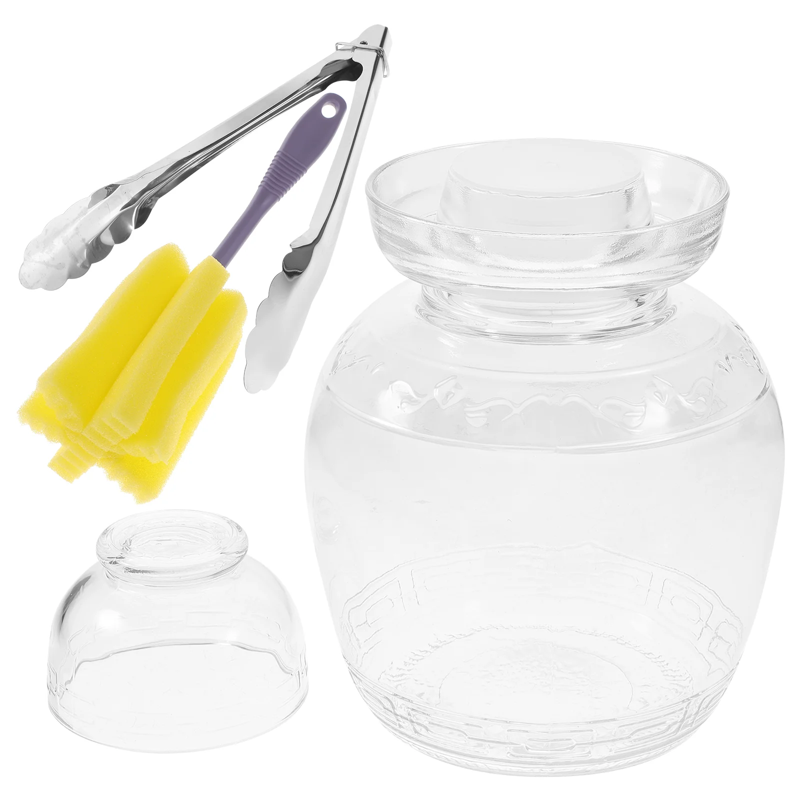 

Glass Terrarium Lid Kimchi Crock Glass Storage Jars Lids Kimchi Jar Clear Container Lid Pickling Jars Sauerkraut Jar