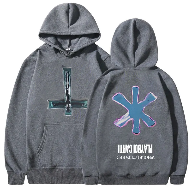 Rapper Playboi Carti Hoodies Album Whole Lotta Red Tour Merch Pullover Men Women Fashion Hip Hop Oversized Sweatshirt Streetwear