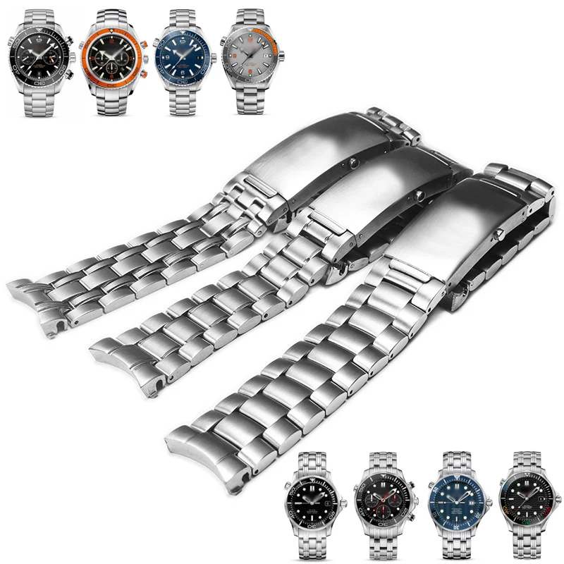 18mm 20mm 22mm accessori per orologi cinturino in acciaio inossidabile per Omega 007 Seamaster Planet Ocean 300m cinturino per cinturino sportivo
