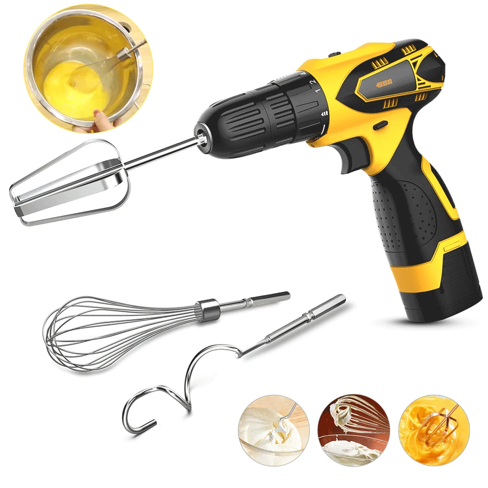 Kitchen Stainless Steel Egg Beater Stirrer Baking kitchen accessories Cream Butter Whisk Mixer Suitable For Electric Drill