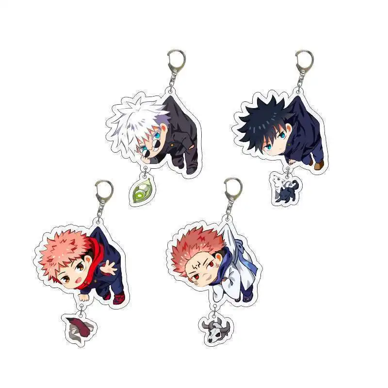 

Japan Anime Jujutsu Kaisen Keychain Itadori Yuji Fushiguro Megumi Ryomen Sukuna Cosplay Bags Pendant Car Key Chain Accessories