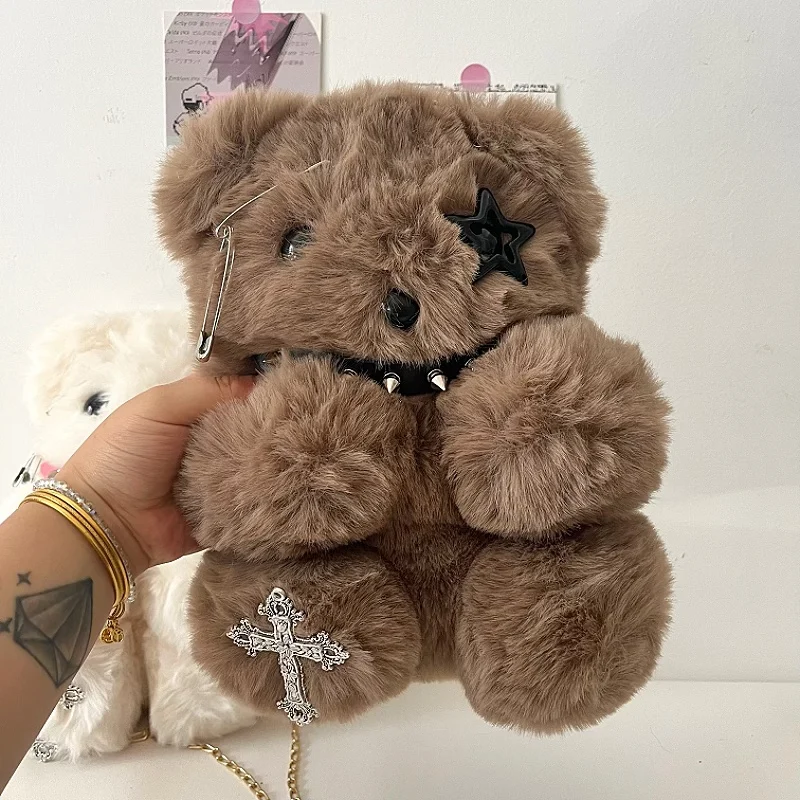 Рюкзак с набивными животными медведем кукла детские плюшевые медвежонки рюкзаки