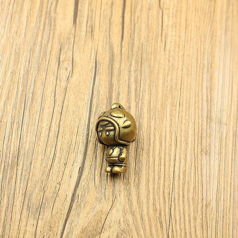 Твердая латунь мультяшный маленький медный человечек металлическая фигурка