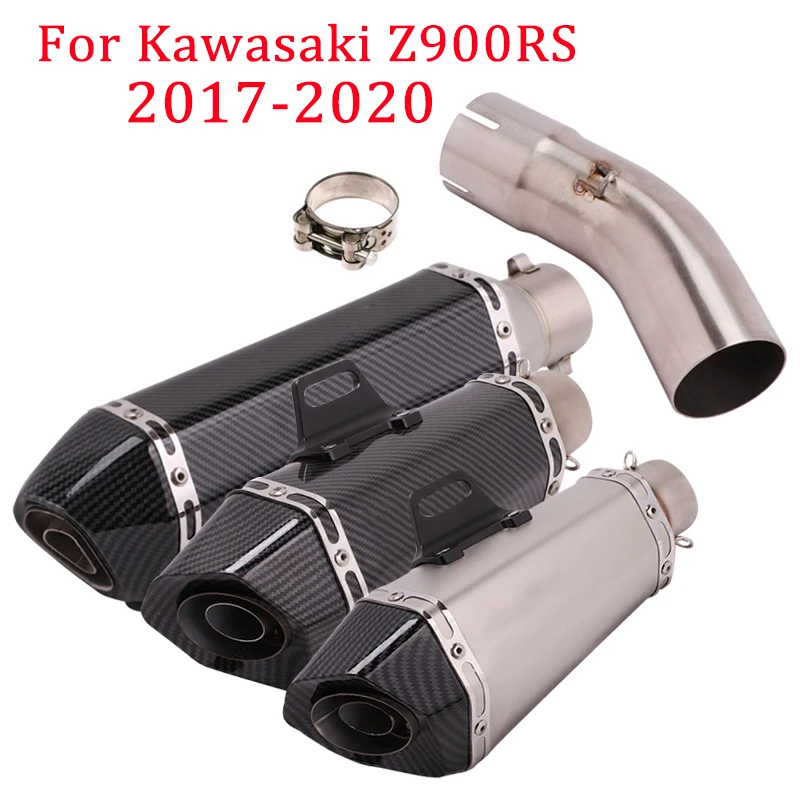 

Slip On For Kawasaki Z900RS 2017-2020 2019 2018 Motorcycle Exhaust Muffler Modified Connection Middle Tube Link Pipe 51mm