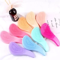 candy color magic anti static hair brush handle tangle detangling comb shower electroplate massage comb salon hair styling tool