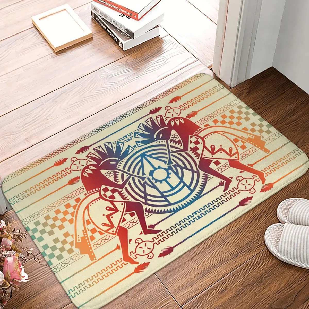 Оригинальные музыкальные современные солнцезащитные гонки Kokopelli Североамериканская индийская мифология дождь Бог нескользящий коврик дверной коврик для ванной напольный коврик