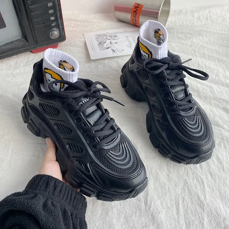 

Harajuku Breathable Mesh Women Platform Sneakers New INS Fashion Comfortable Summer Shoes 2022 Streetwear Casual Ladies Shoes