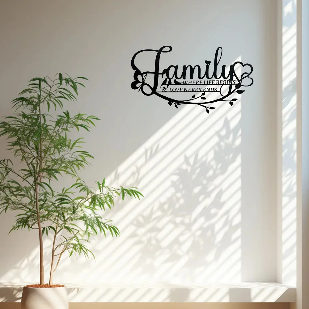 1 шт. металлические настенные рисунки: знак Любовь никогда не заканчивается