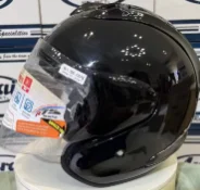 Шлем с открытым лицом блестящий черный шлем для внедорожников 3/4 гоночный