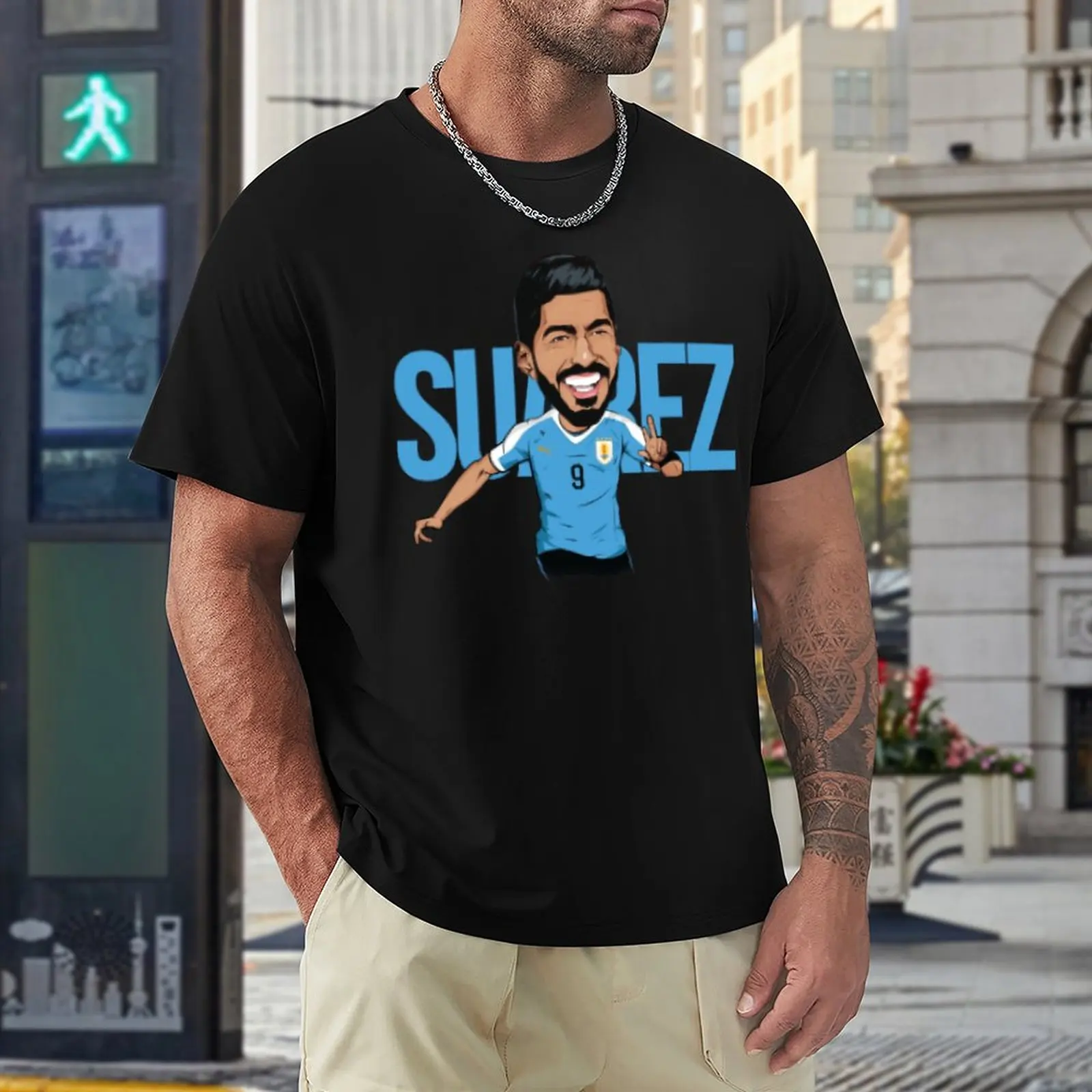 

Tshirt Uruguay Luiss And Albertos And Suarezs (2) Football Team Motion Graphic Cool Championship Home Eur Size High Grade