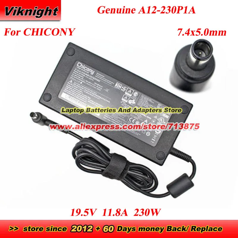 Подлинный адаптер переменного тока Chicony A12-230P1A 19.5V 11.8A 230W для CLEVO P671HS-G P651HS-G ACER PREDATOR