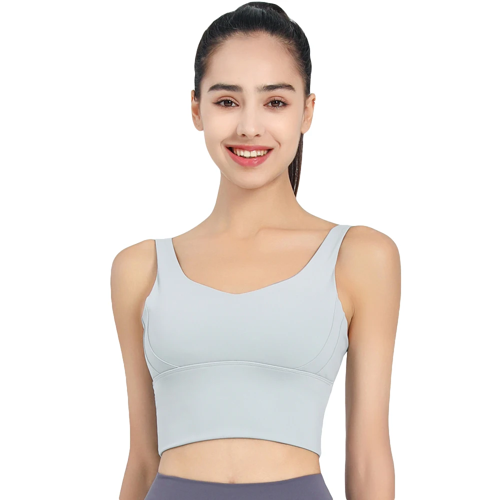 Женский спортивный бюстгальтер с чашками пуш-ап и U-образной спинкой