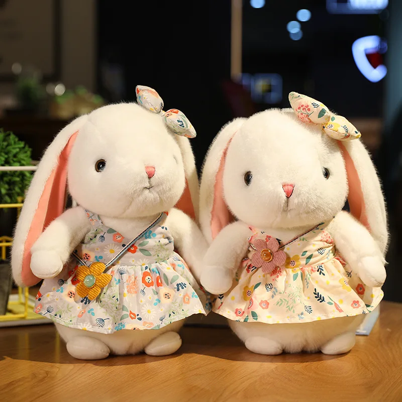 

Милая плюшевая игрушка кролик с юбкой 40 см, мягкие игрушки, детская подушка-Кролик, кукла, подарок на день рождения для детей, сопровождающая...