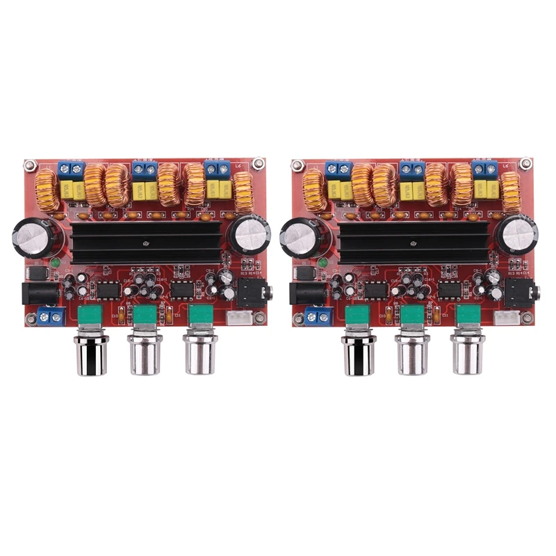 

2 шт., 2,1 канальный стереоусилитель TPA3116D2, плата цифрового усилителя мощности 2X50 Вт