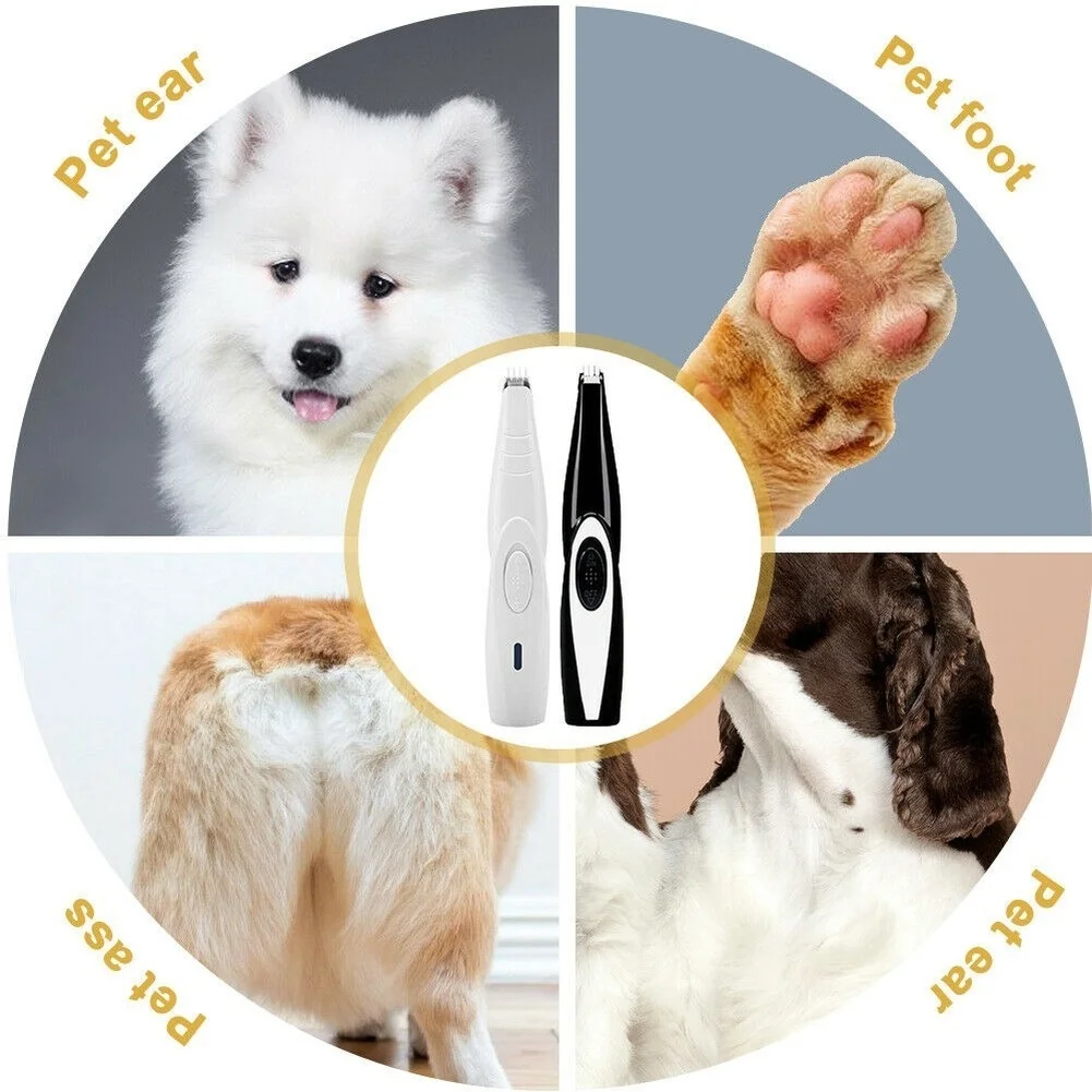 Pet Nail Hair Trimmer Grinder Cat Dog Grooming Tool Electrical Shearing Cutter USB Rechargeable Haircut Paw Shaver Clipper |