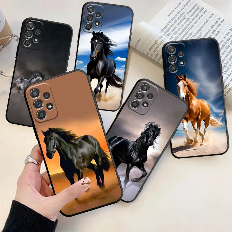 

Horse Animal Phone Case For Samsung Galaxy A53 A52 A70 A71 5G A73 NOTE 8 9 10 A22 LITE PLUS 20 ULTRA M52 M31 Cover Coque