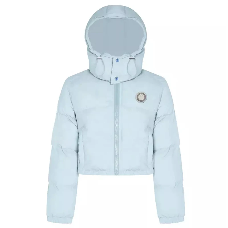 

Trap Star 1:1 Winter Coat In Stock Luxury Designer Uk London Down Jacket Women Irongate Detachable Hooded Puffer Blue Cream