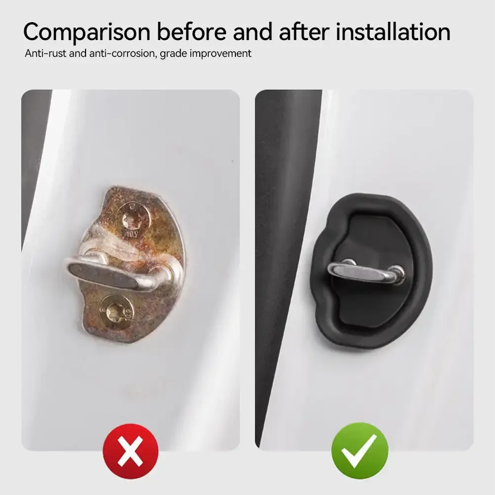 4 шт. силиконовые амортизирующие накладки для дверей автомобиля