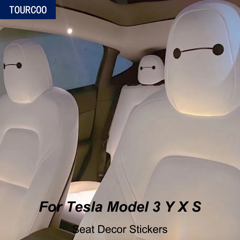 

5Pcs Car Styling Interior Seat Decor Eyes Stickers for Tesla Model 3 Y X S