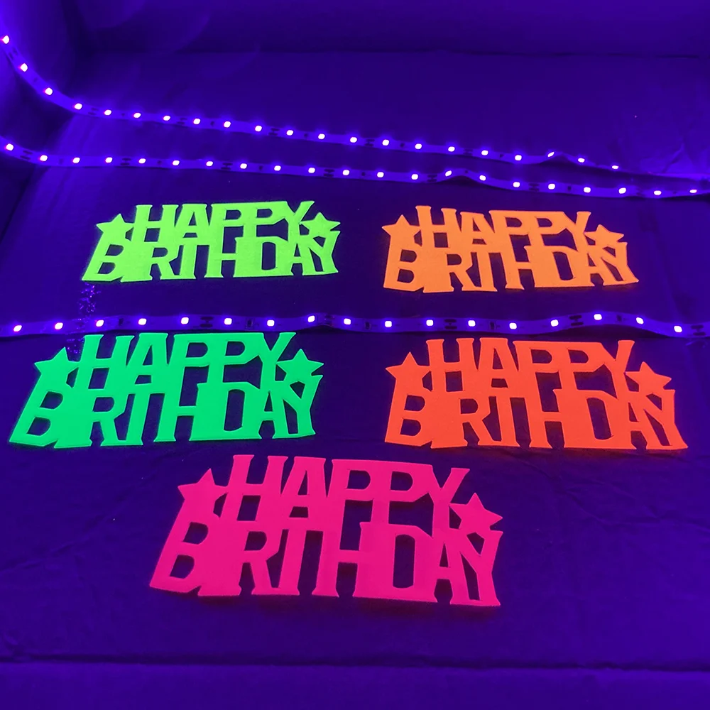 

10 шт. неоновый топпер для торта на день рождения, светящиеся в темноте товары для вечеринок, флуоресцентные светящиеся украшения для кексов, нужен УФ-свет