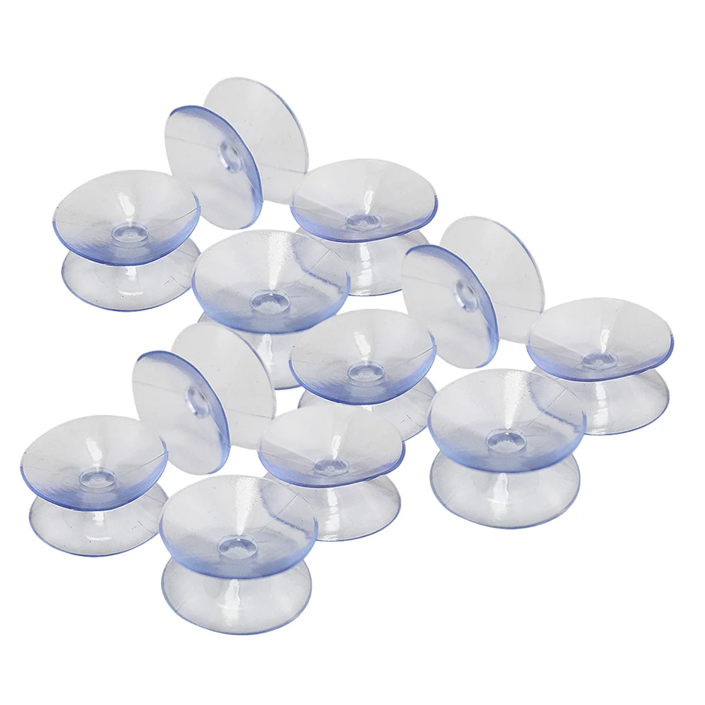

48 Pcs Suction Cups For Glass Silicone Suckers Without Hooks Double-sided Rubber Pads Glass Transparent