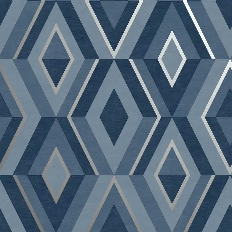 

Fine Decor Shard Blue Geometric Wallpaper
