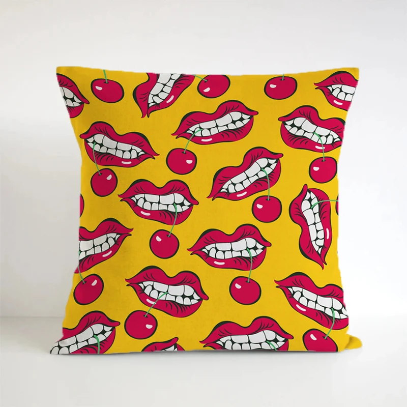 

Pillowcase Square Decorative Pillowcases Cojines Pillow Cases Double-Sided Funny Personality Gift Наволочка 40*40 Cushion Cover