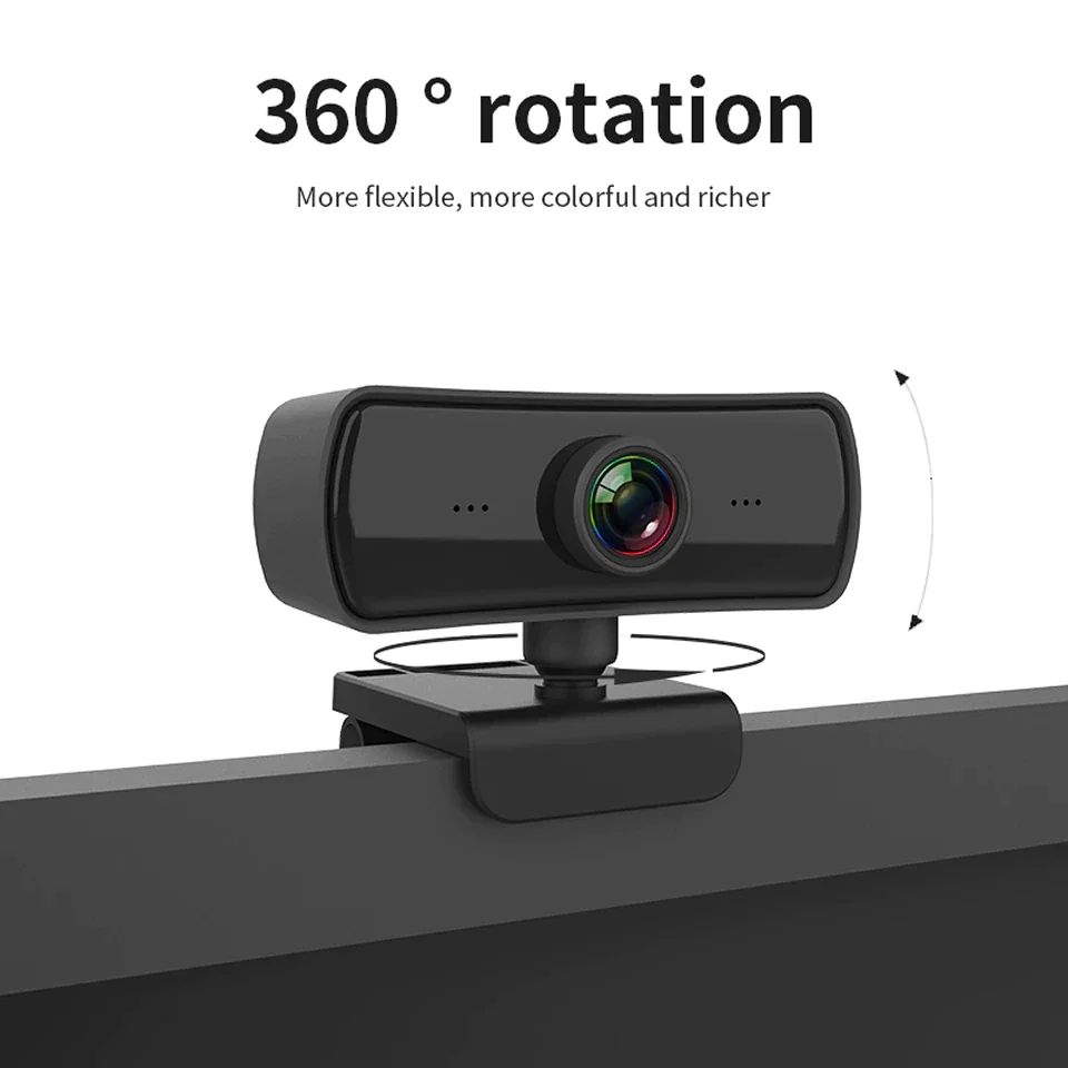 

Новая веб-камера 2K, HD компьютер, веб-камера для ПК с микрофоном, вращающиеся Камеры 2040*1080P для прямой трансляции, видеокласса, конференц-связи...
