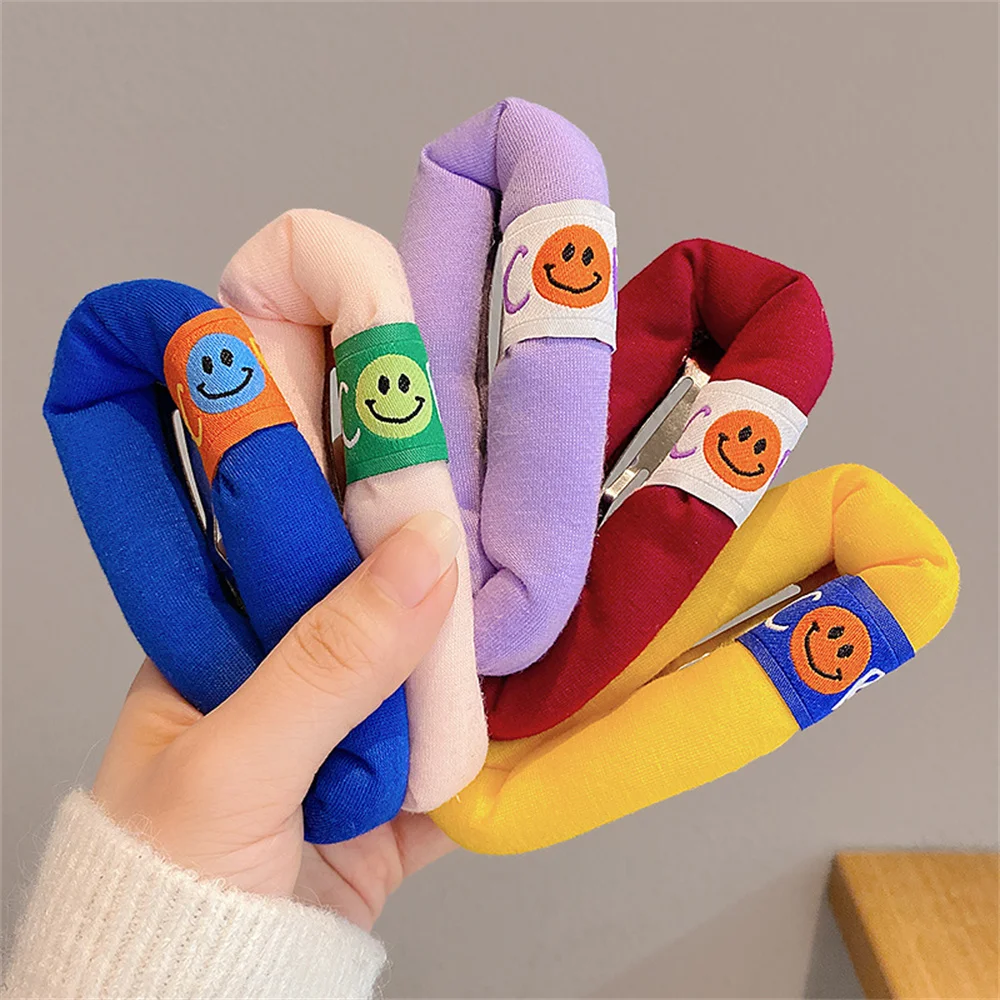 

Sponge Smiley Face Hairpin Big BB Clip Face Washing Hairpin Side Clip Girl Korean Hair Accessories Headband Headdress