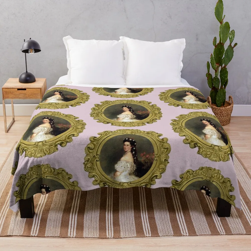 

Многофункциональное одеяло для портрета принцессы SissiThrow, декоративное покрывало для дивана, цветочное одеяло