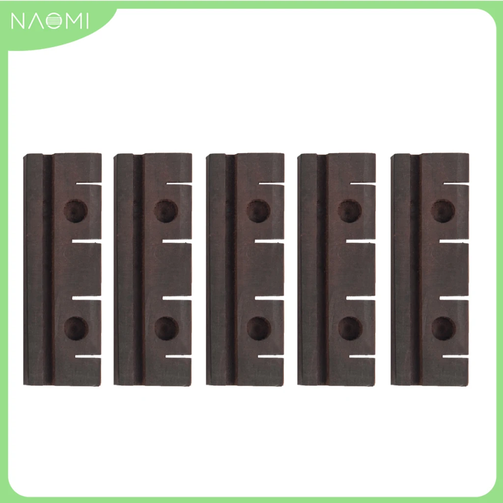 

NAOMI 5pcs/ 1set Rosewood Uke Bridge Ukulele Parts Accessories Slotted Soprano Ukulele Bridge Dimensions