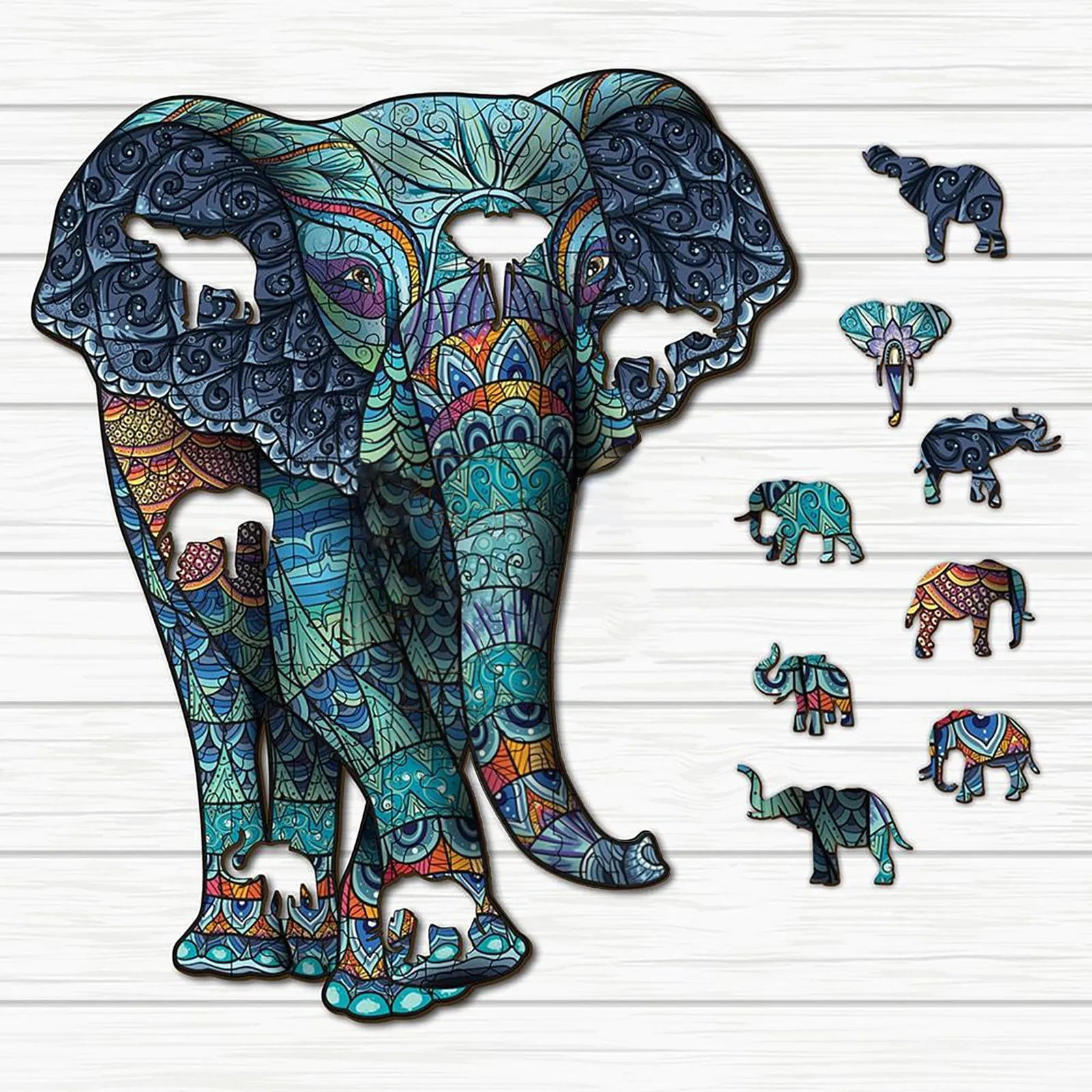 Уникальная деревянная головоломка-животное слон жираф набор для детских игрушек