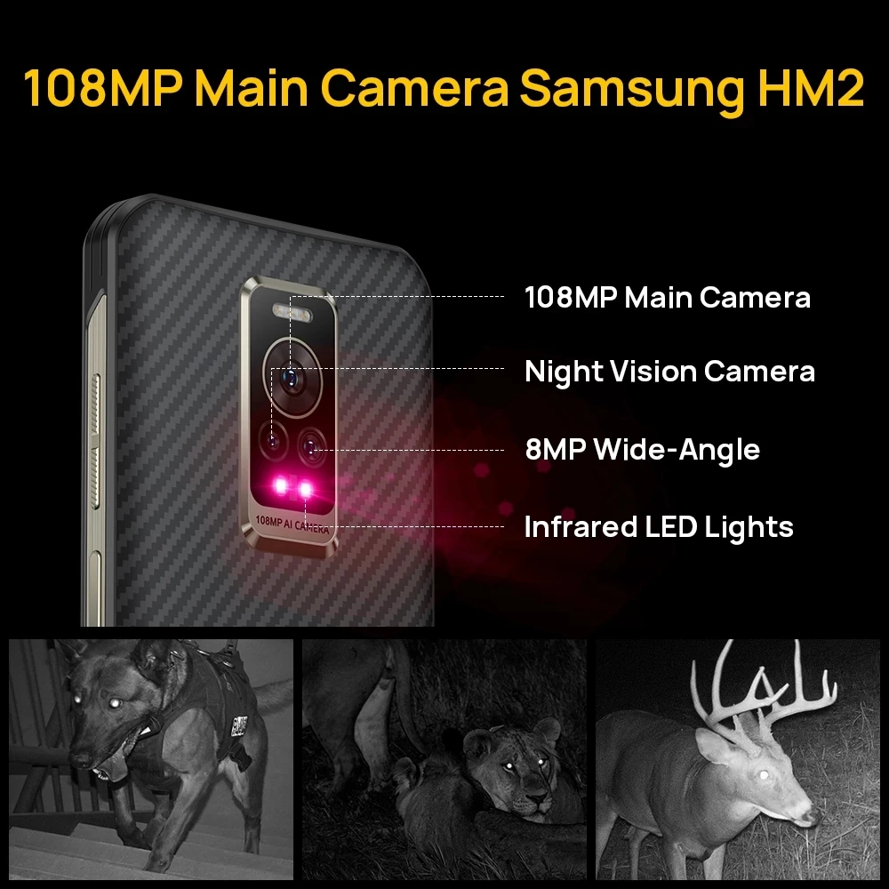 Global version Ulefone Armor 17 Pro IP69 Waterproof Rugged Smartphone Night Vision 8GB 256GB Mobile Phones 108MP Android 12 NFC