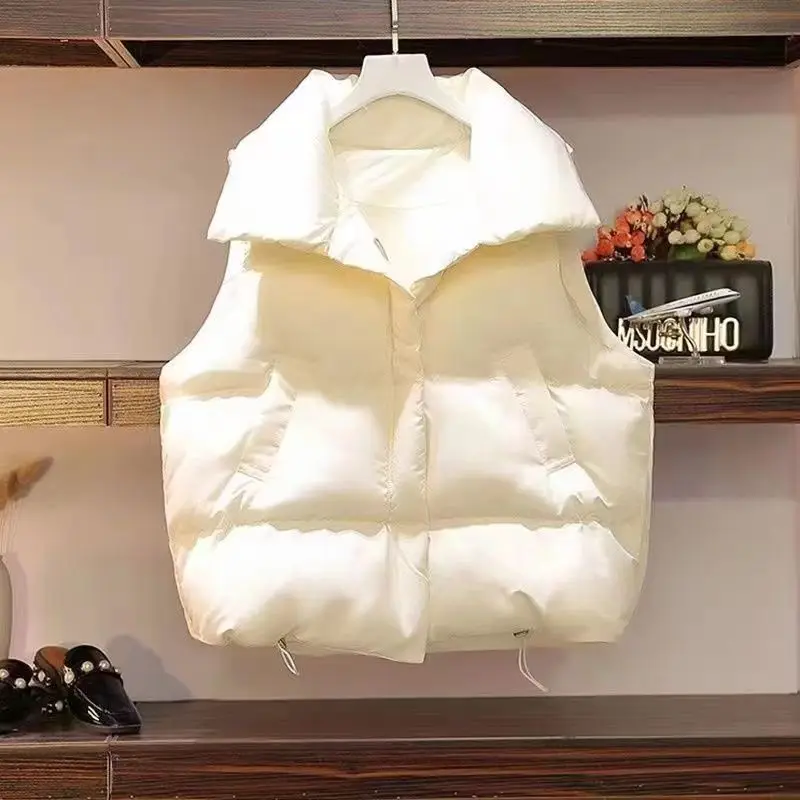 Осенне-зимний женский комплект одежды однотонный хлопковый жилет верхняя одежда