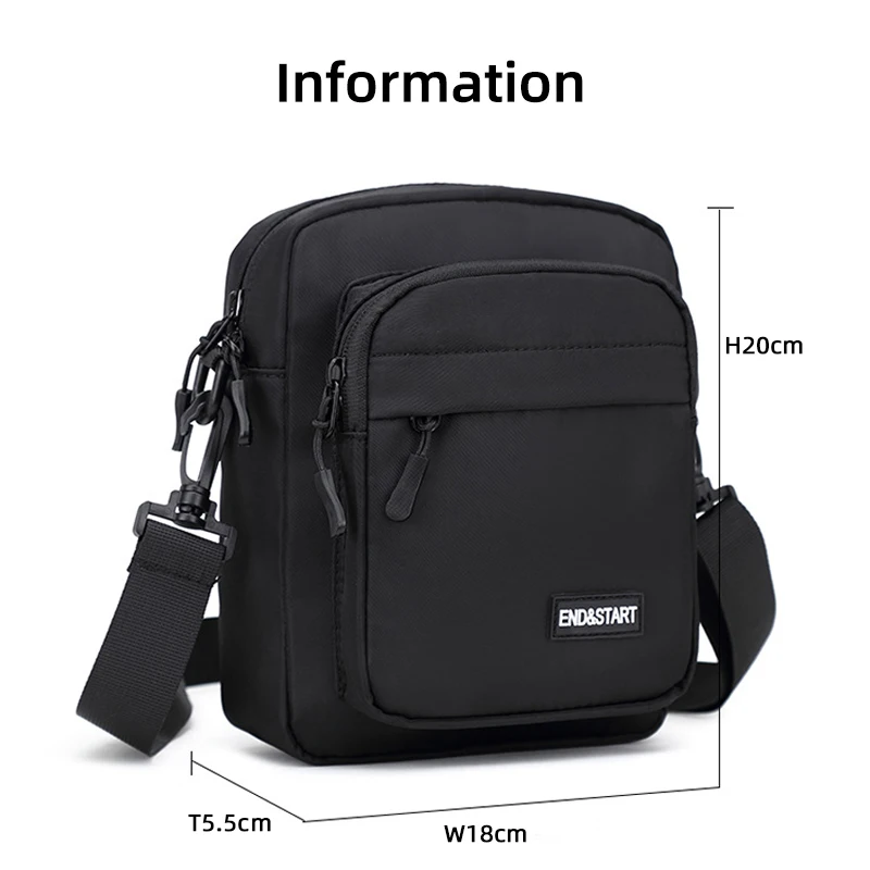 HcanKcan Cross Bag Men Waterproof Casual Japanese Style Crossbody Messenger Shoulder Bag Male For Work Sport Travel