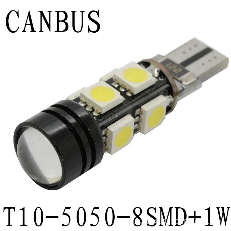 

10 шт. Canbus T10 W5W 8SMD plus 1 Вт выпуклая линза, широкая световая лампа для чтения, стоп-сигналы 194 168 501