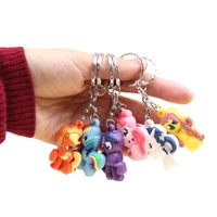 my little pony key chain pendant pvc soft glue cartoon doll bag mobile pendant cute gift toys childrens gifts