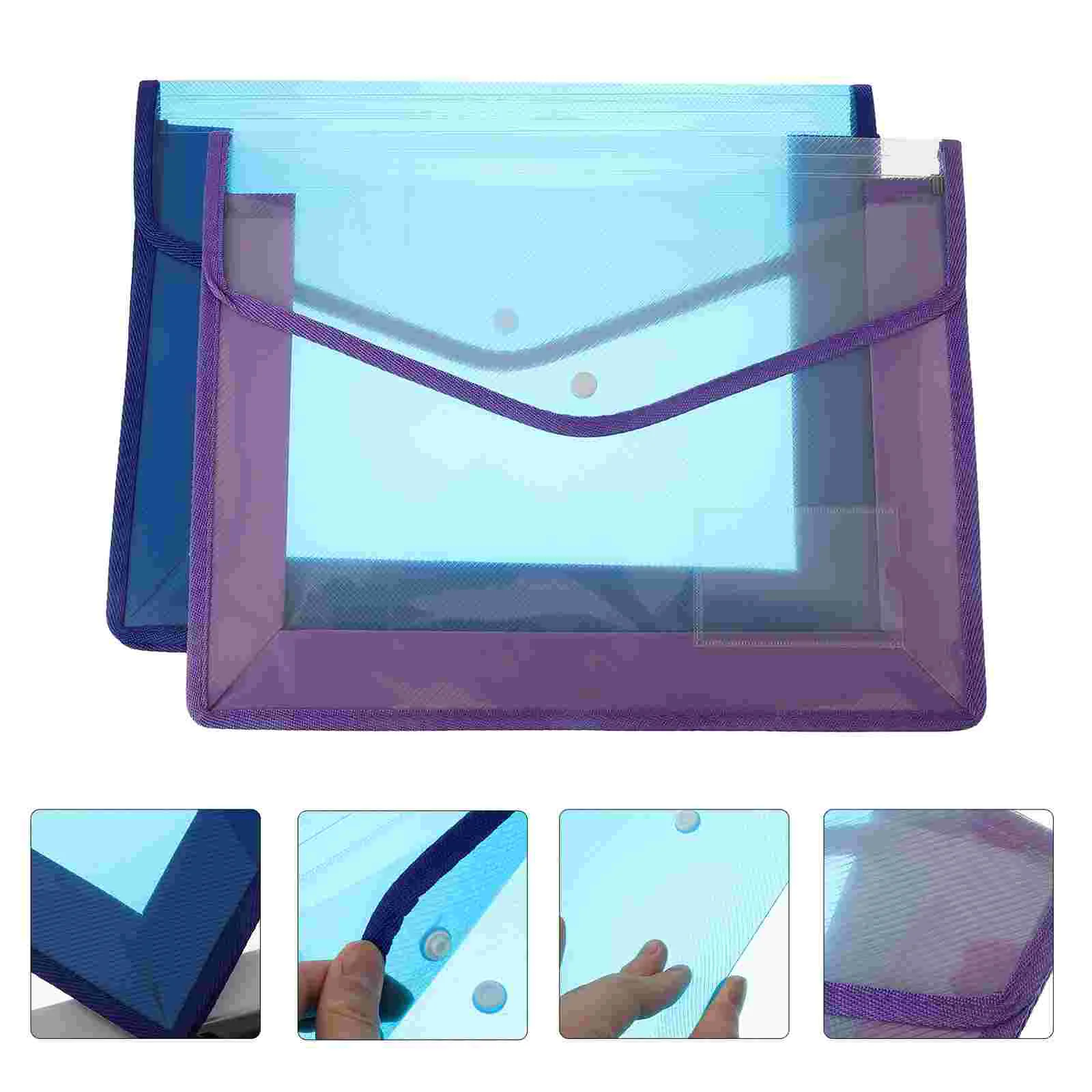 

Пластиковые конверты, 2 шт., папки для файлов, прозрачные кошельки, поли-карманы, конверты, вместительные бумажники для документов