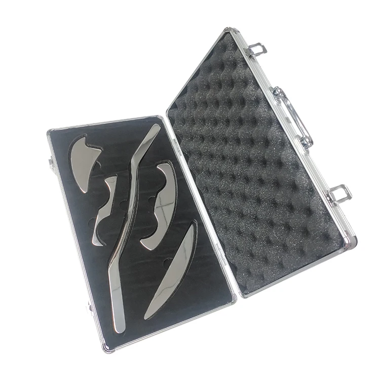 

dropshipping Stainless Steel Gua Sha Scraping Massage Tool Set of 5 Pieces for Soft Tissue Mobilization Physical Therapy