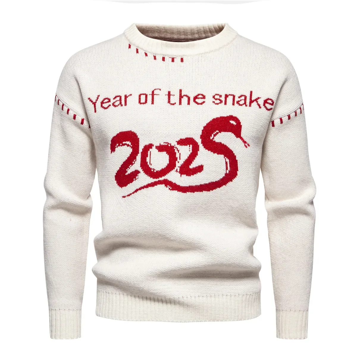 2025 НОВЫЙ год высококачественный мужской трендовый свитер облегающий