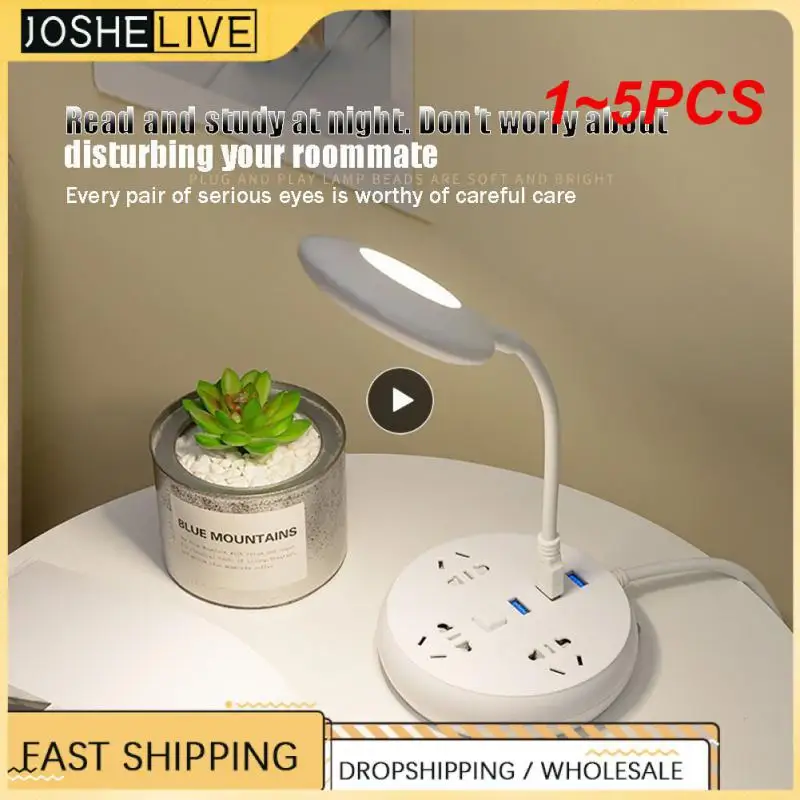

Настольная лампа для спальни, компактный складной светильник для чтения, с прямым USB разъемом, портативный ночник для общежития, прикроватный столик для студентов, 1 ~ 5 шт.