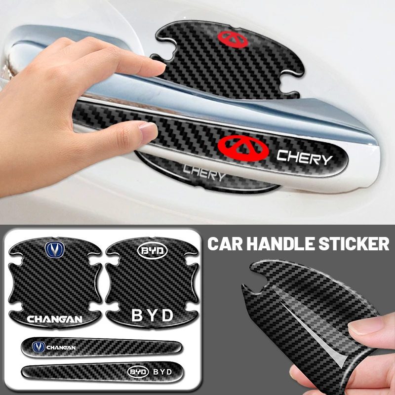 

8pcs Carbon Fiber Car Door Anti-scratch Stickers for BYD F3 S6 F0 Tang I3 S7 G3 E5 E2 E1 E3 E9 D1 S8 E6 L3 M6 Song Accessories