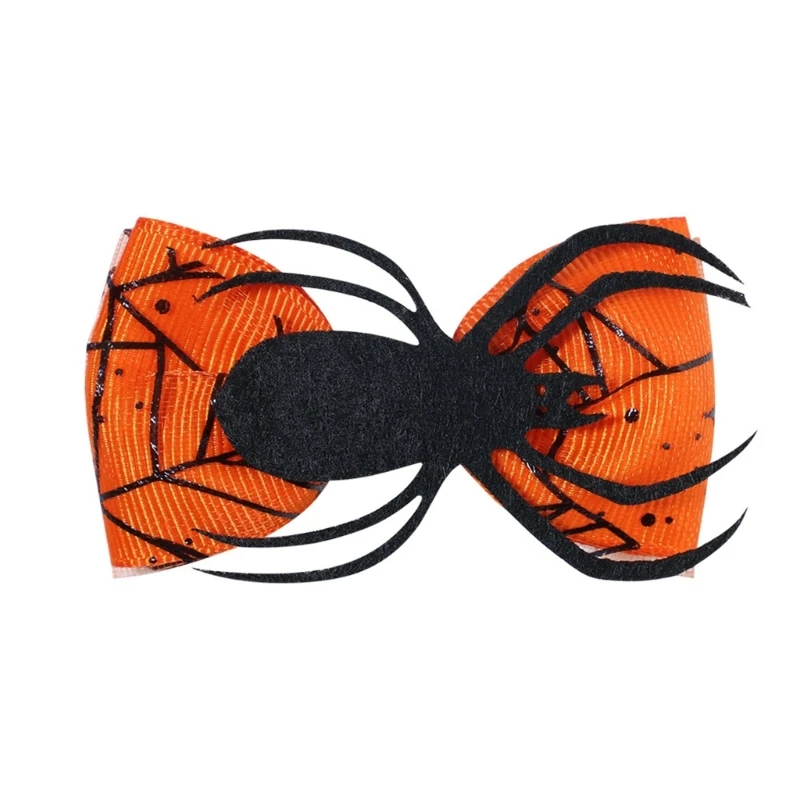 

Halloween Day Bow Knot Hair Pins Boutique Clip Halloween Hair Bows for Girls
