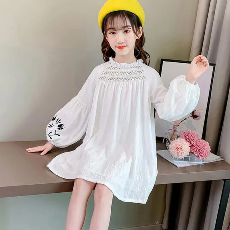 

Fashion Kids Girls Dress Embroidery Long Sleeve Princess Fall Dresses for Baby Girl Clothes Spring Party Birthday Dress