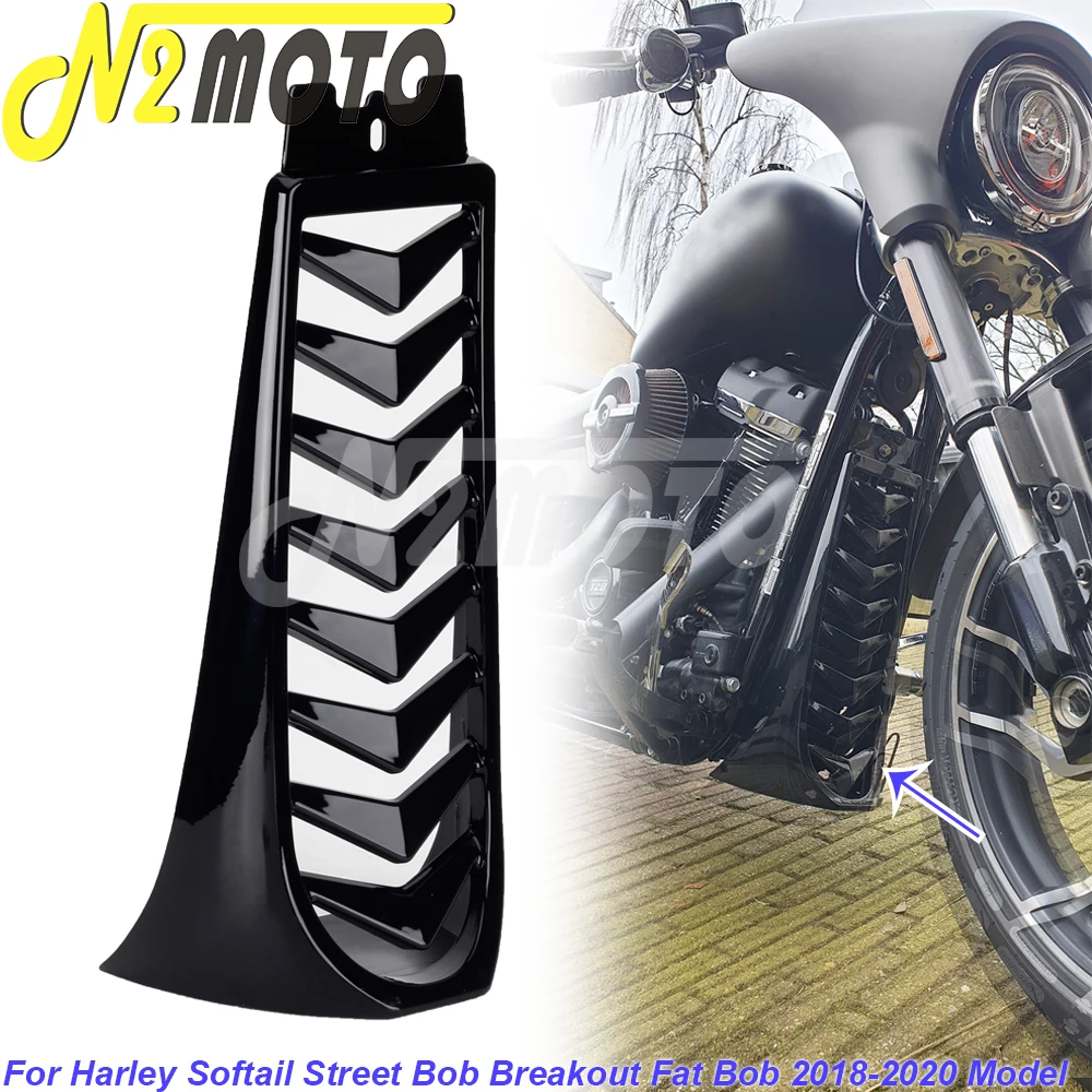 

Motorcycle Front Lower Radiator Grill Cover Chin Fairing Spoiler For Harley Softail Fat Bob Breakout FXBR FXBRS M8 2018 2019 20