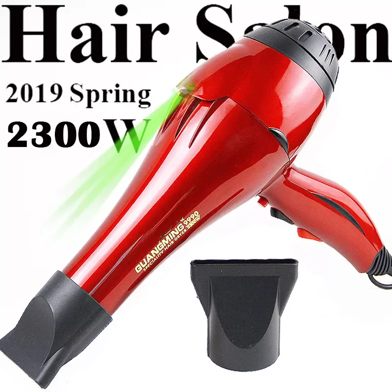 For hairdresser and hair salon 3 meter long wire EU Plug Real 2300w power professional blower dryer salon Hair Dryer hairdryer enlarge