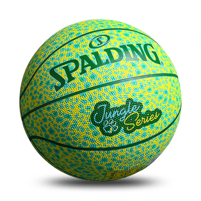 Spalding Basketball Kids Student Rubber Wear-resistant Leopard Green Indoor Outdoor General Purpose Basketball Ball Size 5