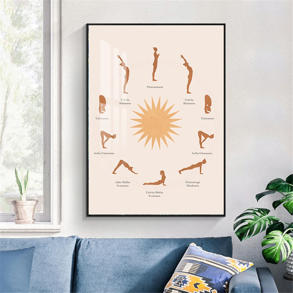 

Custom Thai Yoga Art Canvas Poster Silk Fabric Modern Style Prints Party House Decor Room#211217-20