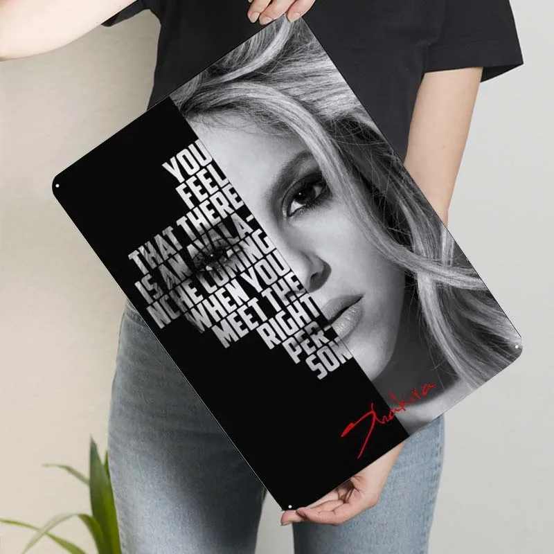 Декоративный музыкальный постер Shakira металлическая Жестяная Табличка для