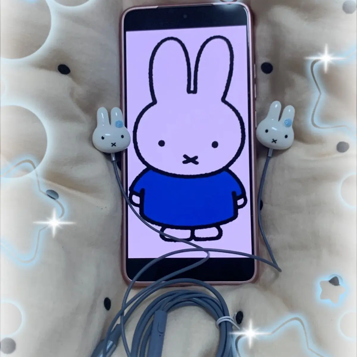 Фото Винтажные милые наушники-вкладыши Miffy Rabbit с проводным подключением, высококачественные, эстетичные, Type-C, портативные, музыкальные, с мультяшным дизайном, кавайные №3